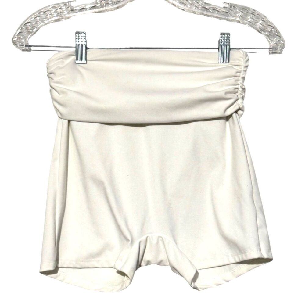 Mars the Label White Ruched Waist Shorts Stretch Size 8 Summer Vacay EUC